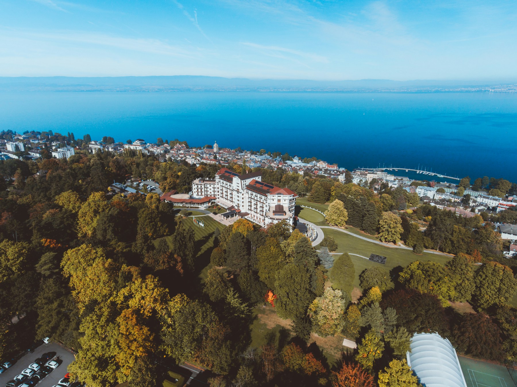 Rive sud du lac Léman à hauteur de Publier et Amphion-les-Bains